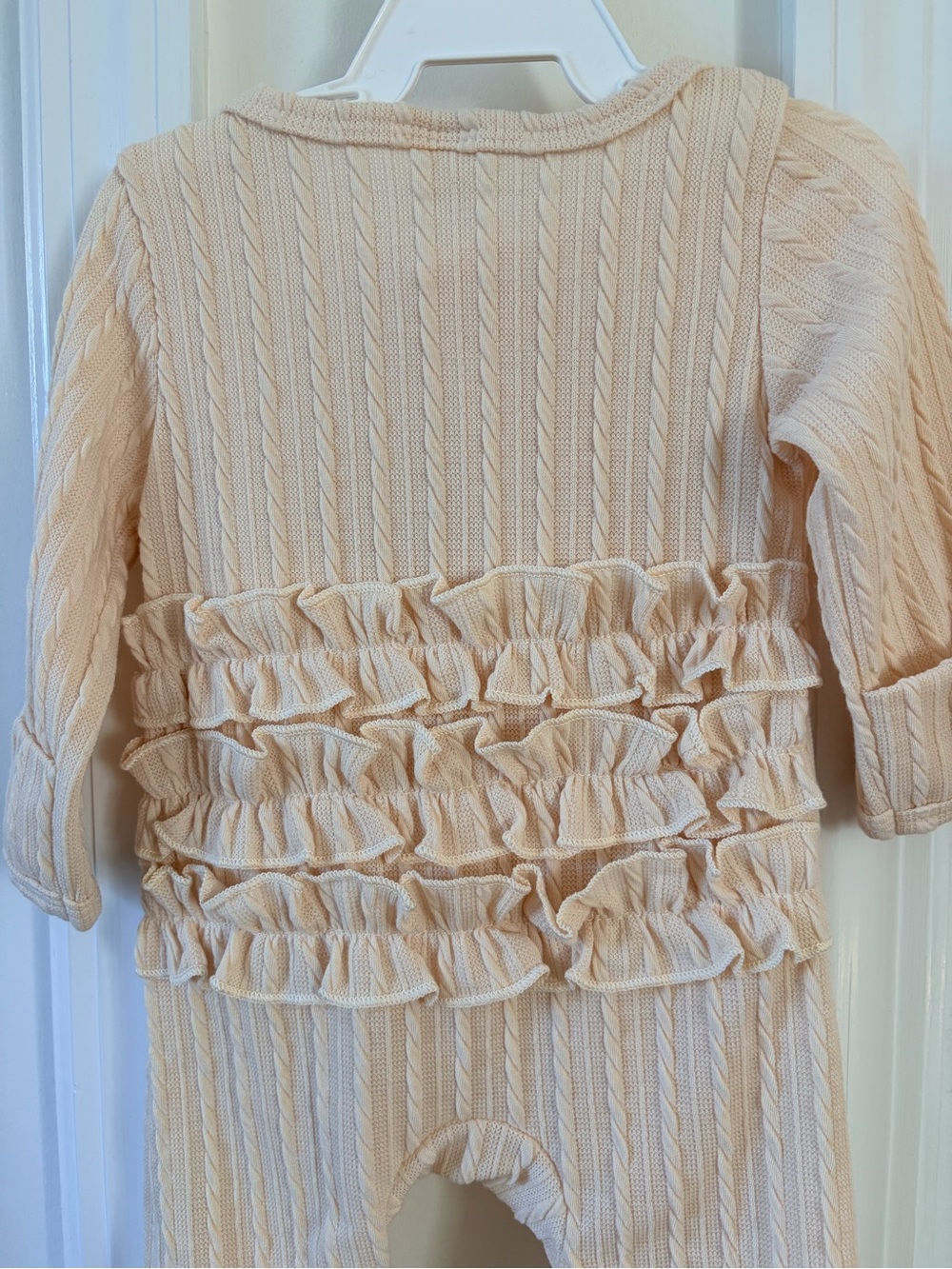 Beige Ruffle Baby One-Piece - Picture 5 of 5